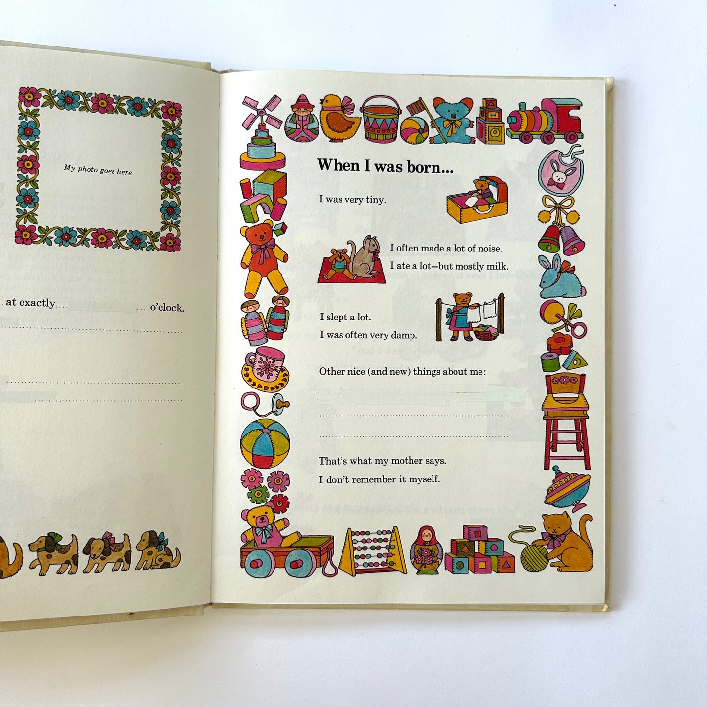 My Growing Up Book (Baby Book to Fill In)