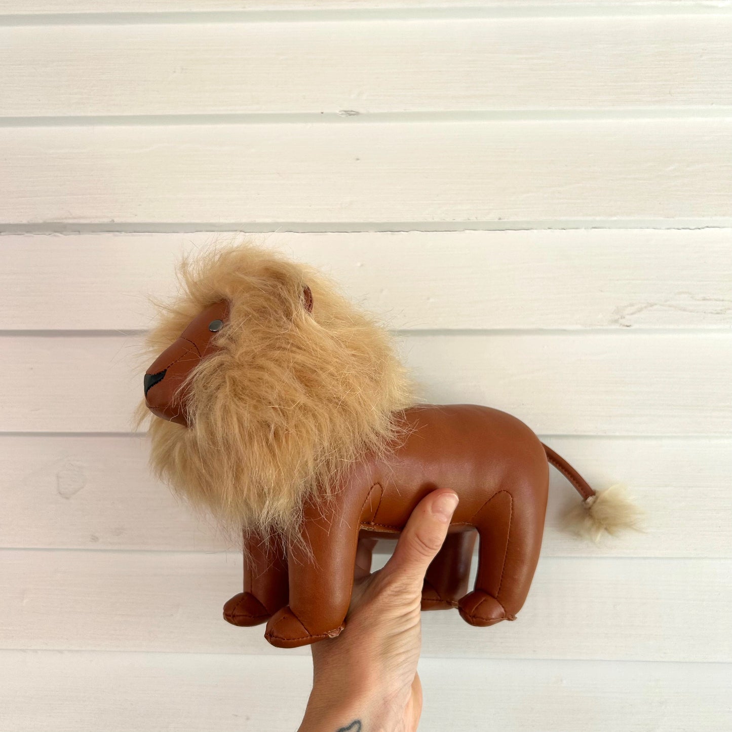 Handmade Leather Lion Toy