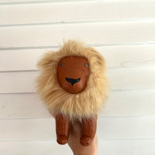 Handmade Leather Lion Toy