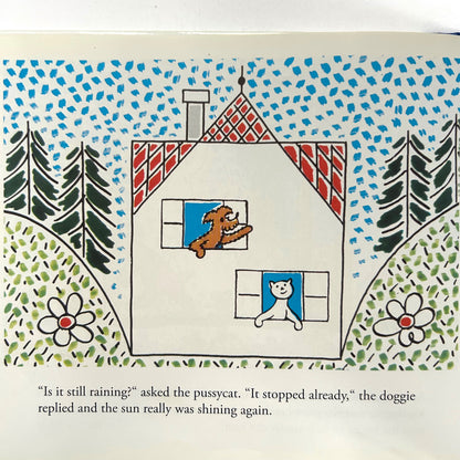 A Doggie and a Pussycat: How They Were Washing the Floor