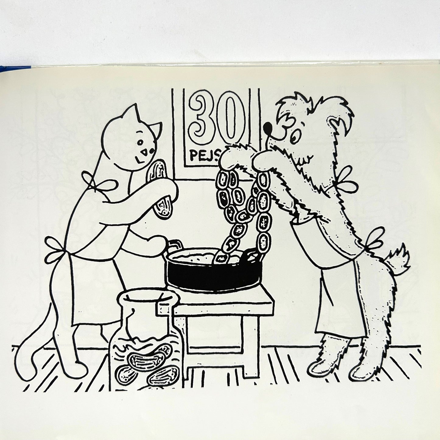 A Doggie and a Pussycat: How They Were Washing the Floor