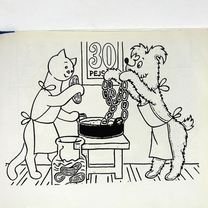 A Doggie and a Pussycat: How They Were Washing the Floor